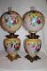 100% Original PAIR of HAND PAINTED JUMBO Gone with the Wind Oil Parlor Lamps