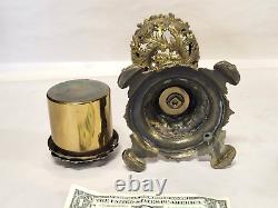 11 Antique vtg Small/Junior Banquet Oil Lamp Onyx B&H Ornate Victorian Brass