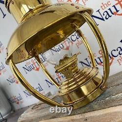 11 Brass Trawler Oil Lamp with Clear Glass Shade Ship Lantern Hanging Light
