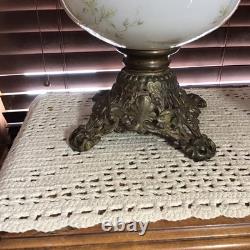 1800's Antique The American 95 Ornate Hand Painted GWTW Oil Lamp
