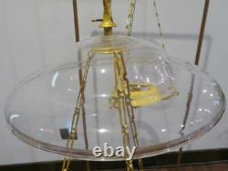 1840-50's Matched Pair of Hooper Boston Hanging Sinumbra Coal Oil Lamps Period