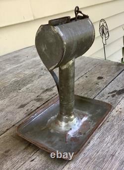 1851 Kinnear's Patent Tin Whale Oil Finger/Hand Lamp Torch by Ufford, Boston MA