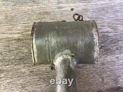 1851 Kinnear's Patent Tin Whale Oil Finger/Hand Lamp Torch by Ufford, Boston MA