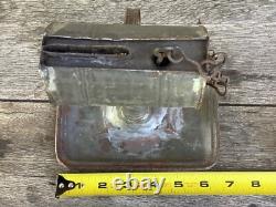 1851 Kinnear's Patent Tin Whale Oil Finger/Hand Lamp Torch by Ufford, Boston MA