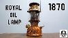 1870 Antique Rusty Oil Lamp Restoration