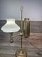 1870's Manhattan Brass Co Single Arm Student kerosene Oil Lamp 22repurposed