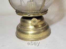 1870s HB&H Skaters Lantern Antique Brass Oil Lamp Holmes Booth & Haydens, as-is