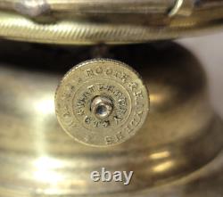 1870s HB&H Skaters Lantern Antique Brass Oil Lamp Holmes Booth & Haydens, as-is