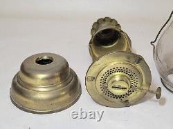 1870s HB&H Skaters Lantern Antique Brass Oil Lamp Holmes Booth & Haydens, as-is