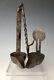 18th/19thC Antique Double Crusie, Betty, Whale Oil, Phoebe Grease Lamp Signed JB