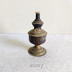 1930s Vintage Handcrafted Brass Kerosene Oil Lamp Rare Decorative Collectible