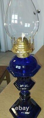 1951 Cobalt Blue Oil Lamp? Queen Anne #2 Burner