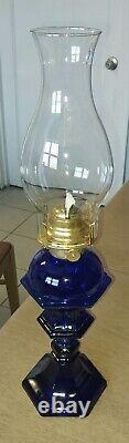 1951 Cobalt Blue Oil Lamp? Queen Anne #2 Burner