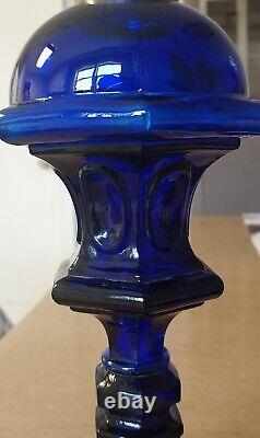 1951 Cobalt Blue Oil Lamp? Queen Anne #2 Burner