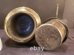 19 c Victorian Aesthetic Ball Brass Banquet Kerosene Oil Lamp Rayo Student Shade