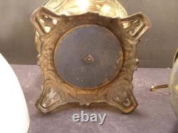 19 c Victorian Aesthetic Ball Brass Banquet Kerosene Oil Lamp Rayo Student Shade