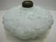 19c Victorian Spider Webs Leaves Flowers Decorative Arts Milk Glass Oil Lamp