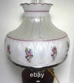 2004 ALADDIN amethyst LINCOLN DRAPE electrified OIL LAMP COMPLETE M752 SHADE