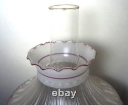 2004 ALADDIN amethyst LINCOLN DRAPE electrified OIL LAMP COMPLETE M752 SHADE