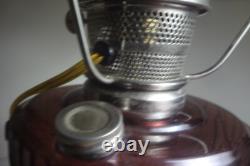 2004 ALADDIN amethyst LINCOLN DRAPE electrified OIL LAMP COMPLETE M752 SHADE