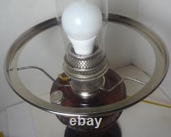 2004 ALADDIN amethyst LINCOLN DRAPE electrified OIL LAMP COMPLETE M752 SHADE