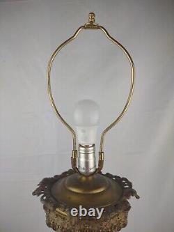 29 Tall Brass Antique Hollywood Regency /Banquet/Parlor Table Lamp