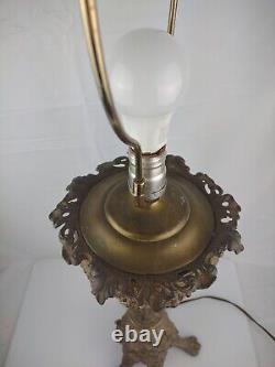 29 Tall Brass Antique Hollywood Regency /Banquet/Parlor Table Lamp