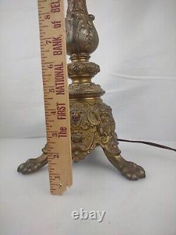 29 Tall Brass Antique Hollywood Regency /Banquet/Parlor Table Lamp