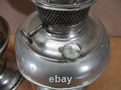 2 Antique Vintage Rayo Brand Center Draft Kerosene Gas Oil Lamps lot