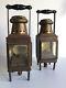 2 Antique brass J. R. Oldfield LTD Nautical oil lamps Kerosene Lanterns WWII