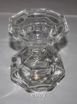 2 Large Antique Reproduction Clear Glass Oil/Kerosene Lamps 23-1/4 Tall