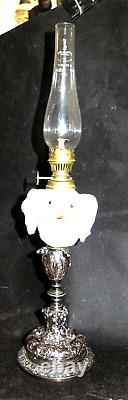 (2 Listed) SII 320 Antique Porcelain Dog Miniature Figural Oil Lamp MINT