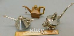 3 Antique Oil Lamp Filler (s) Genuine Antiques Vintage Collectibles