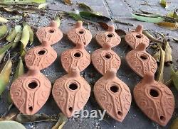 40 HERODIAN Gift Jewish OIL LAMP Ancient Biblical Antique Replica Israel Judaica