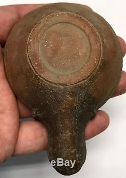 5AD Authentic Ancient Roman MAN & WOMAN EMBRACING Terracotta Oil Lamp i66818