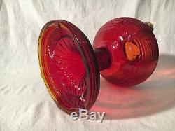 ALADDIN ANTIQUE KEROSENE OIL LAMP MODEL B-83 RUBY red BETA CRYSTAL BEEHIVE
