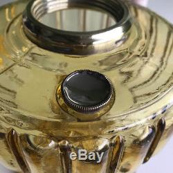 ALADDIN ANTIQUE KEROSENE OIL LAMP model B STYLE 109 AMBER CRYSTAL CATHEDRAL