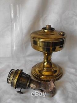 ANTIQUE ALADDIN old KEROSENE oil LAMP MODEL no. 12 Brass with Chimney rare BURNER