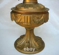 ANTIQUE ART DECO CAST IRON OIL LAMP with KOSMOS BRENNER BURNER