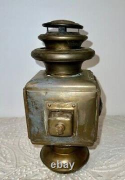 ANTIQUE FORD BRASS OIL SIDE LAMP LANTERN Model 1032 12x6