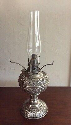 ANTIQUE Miller Oil Lamp Table Lamp No. 0