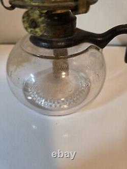 ANTIQUE OIL LAMP RIPLEY IRON FINGER LAMP PAT'd APRIL 5, 1870 NO. 1 SOCONY BURNER