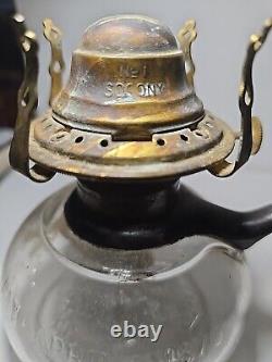 ANTIQUE OIL LAMP RIPLEY IRON FINGER LAMP PAT'd APRIL 5, 1870 NO. 1 SOCONY BURNER