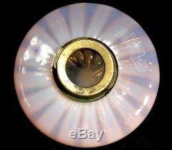 ANTIQUE c1880 HINKS OPALINE PINK TINT GLASS OIL LAMP FONT RESERVOIR top quality