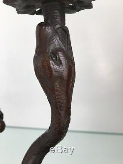 ANTONIO PANDIANI Bronze Snake Figural Incense Burner Roman Oil Lamp Sculpture
