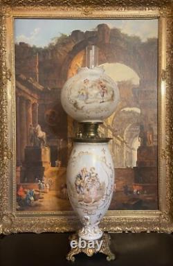A BEAUTIFUL Victorian Style Colonial Ware Parlor Oil Lamp