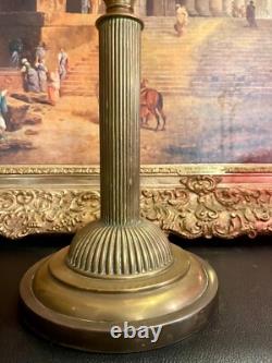 A Lovely Cranberry Continental Oil Lamp