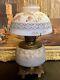 A Lovely Victorian Style Mt. Washington Glass Floral GWTW Hurricane Oil Lamp