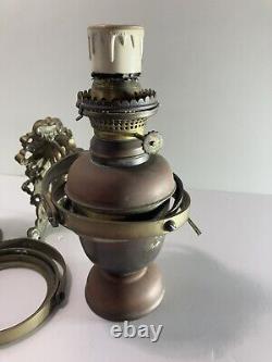 A Pair Of Antique Brass British Oil Lamps