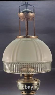 Aladdin 4 Post Hanging Oil kerosene Lamp antique lighting estate fresh find